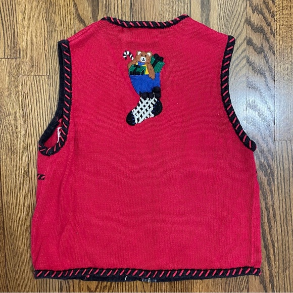 Designer Originals Studio Christmas Holiday Sweater Vest Size PM - Picture 3 of 7